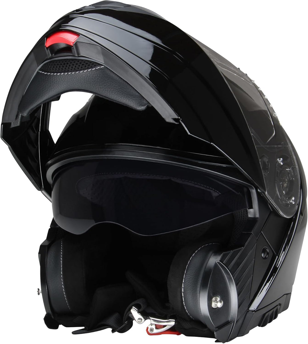 Klapphelm, Integralhelm mit Sonnenvisier von CMX Spacer schwarz glänzen in den Grössen M