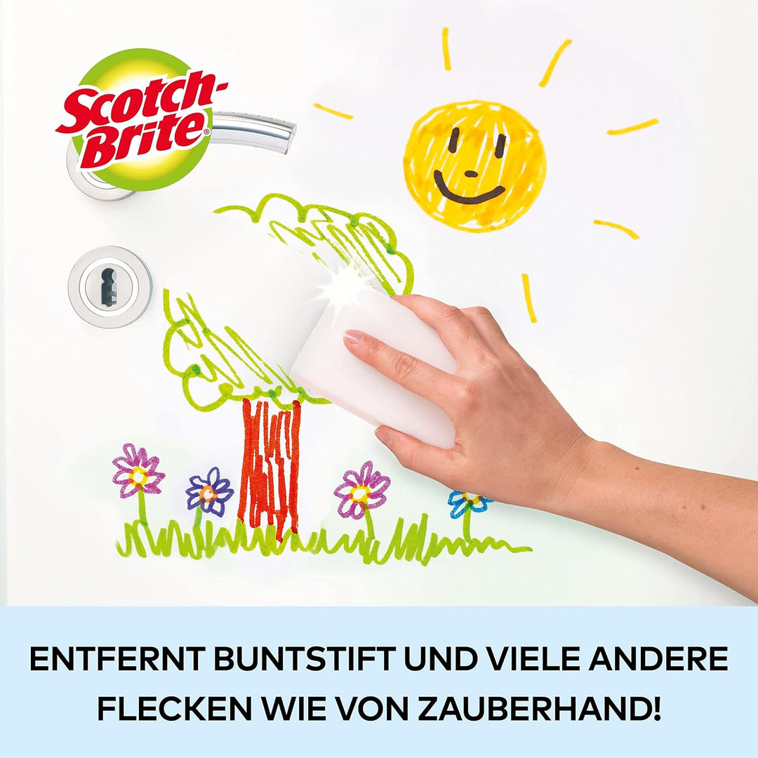 Scotch-Brite Magic Schmutzradierer, 6 Stück, Radierschwamm für saubere Oberflächen, Entfernt mühelos