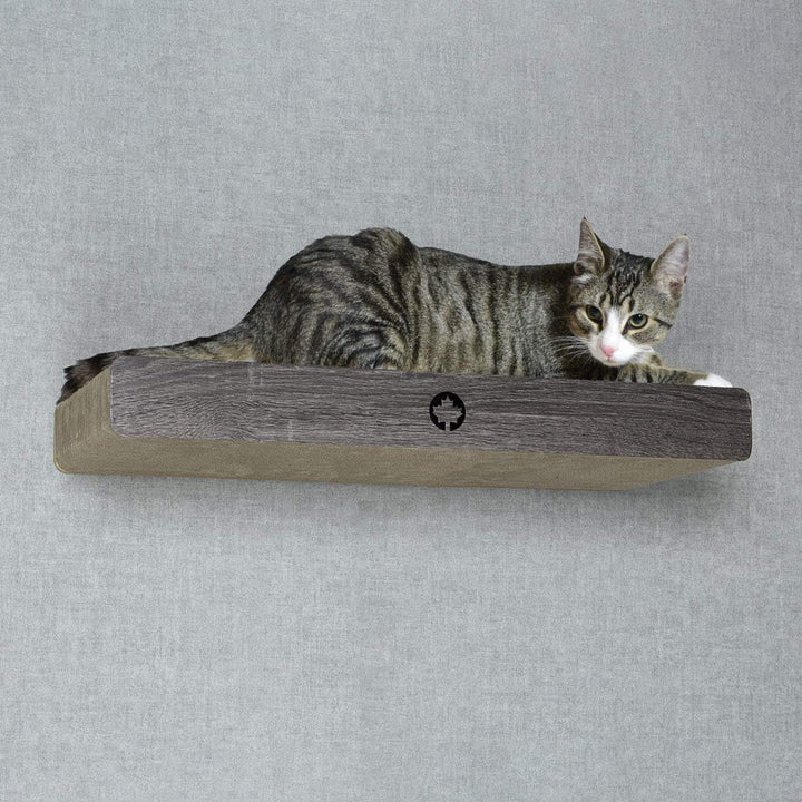 CanadianCat Company | Catwalk aus 3er Kratzbrett-Set mit verdeckter Wandbefestigung Cloud | dunkelgr