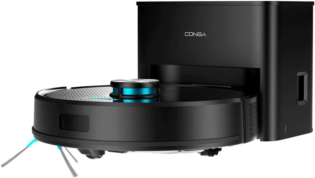 Cecotec Conga Y50 Staubsauger- und Bodenwischroboter mit selbstentleerender Basis, Lasernavigation,
