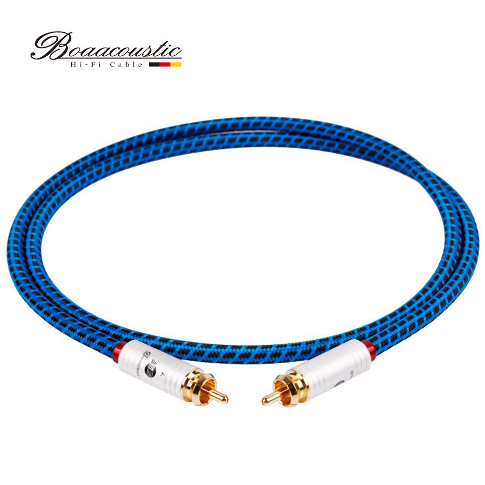 BOAACOUSTIC Audiophile Cinch Subwoofer Kabel - Cinch RCA Digitales Koaxialkabel 75 Ohm S/PDIF Digita