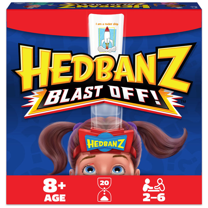 Spin Master Games 6061503 Game for and Kids Aged Over 6 Hedbanz Blastoff Spiel für Familien und Kind