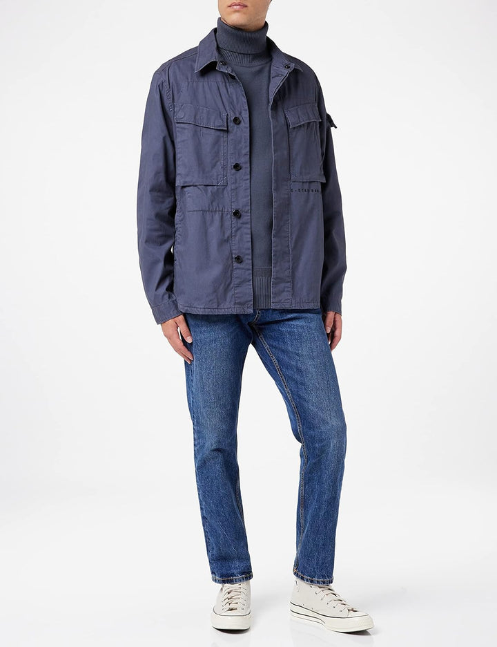 G-STAR RAW Herren Premium Core Turtle Knitted Pullover Knits L Blau (Fantem Blue D21933-c560-863), L