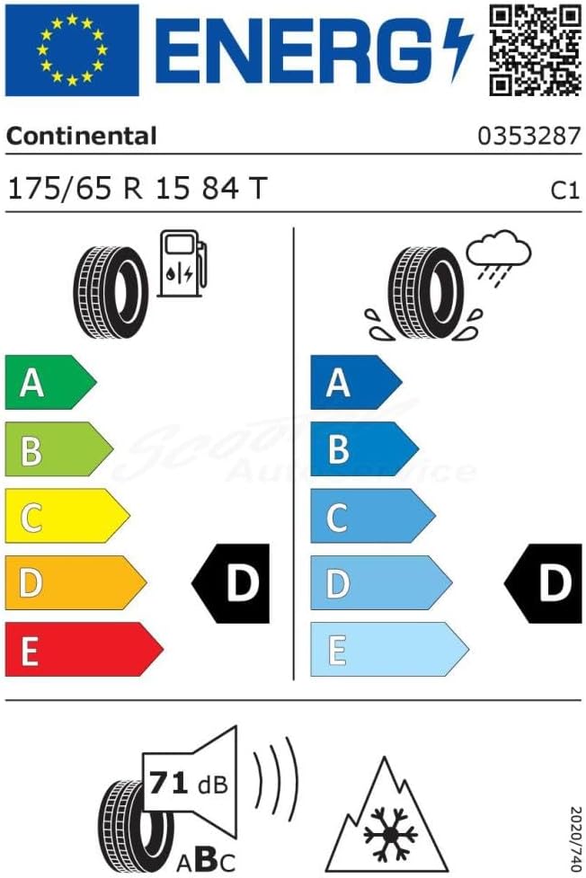 Continental WinterContact TS 810 S M+S - 175/65R15 84T - Winterreifen 175/65R15 84T - */M+S/3PMSF, 1