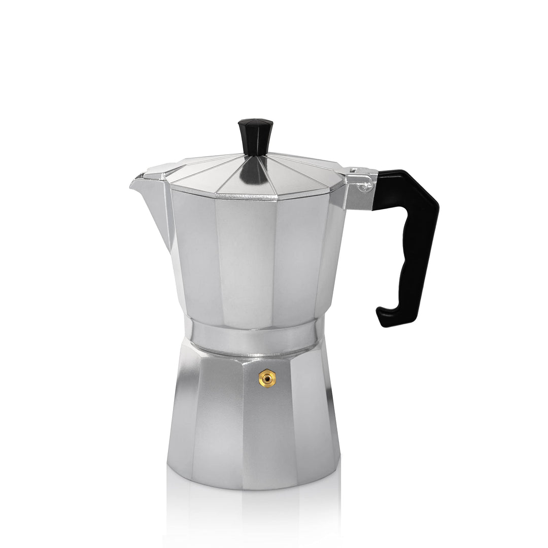 KRÜGER Aluminium-Espressokocher mit Silikon-Dichtring für 1 Tasse - schnelle und einfache Espresso-Z