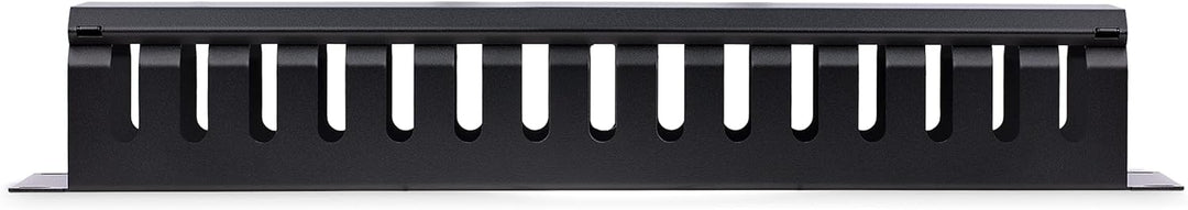 StarTech.com Horizontaler 2HE Rack Finger Kabelkanal mit Abdeckung - 19" Netzwerk/serverschrank Fing