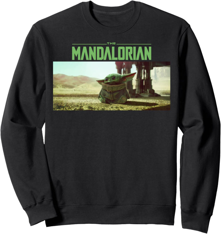 Star Wars The Mandalorian The Child Logo Stare Portrait Sweatshirt