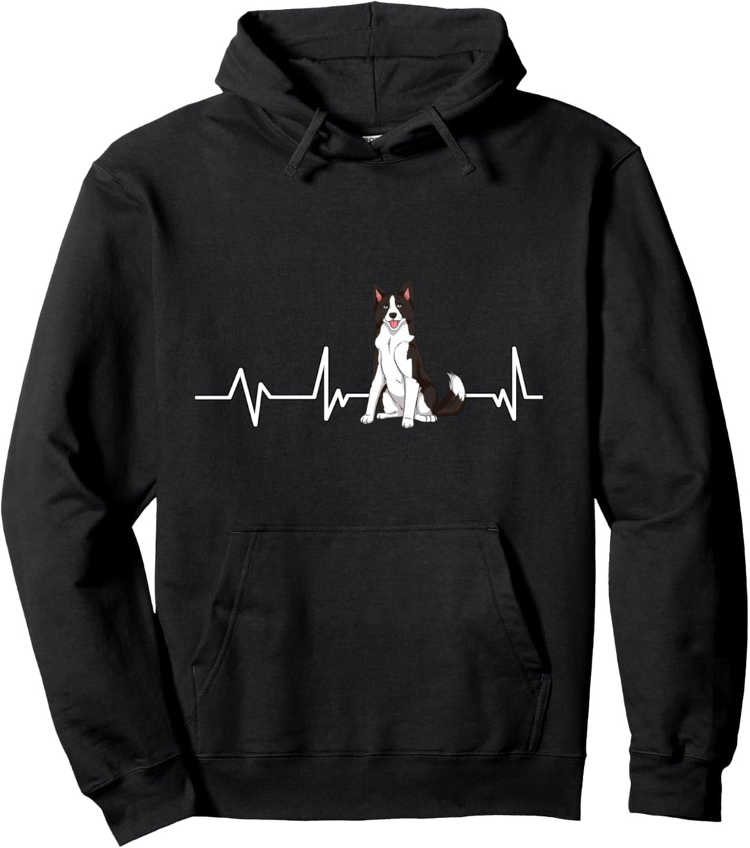 Border Collie Herzschlag Hund Geschenk Border Collie Pullover Hoodie