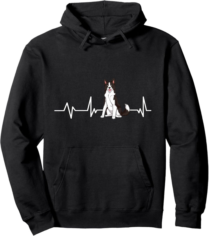 Border Collie Herzschlag Hund Geschenk Border Collie Pullover Hoodie