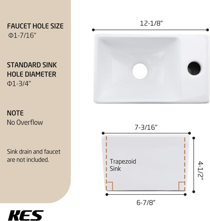 KES Waschbecken Gäste WC Aufsatzwaschbecken Waschschale Keramik Handwaschbecken Badezimmer für Wasch