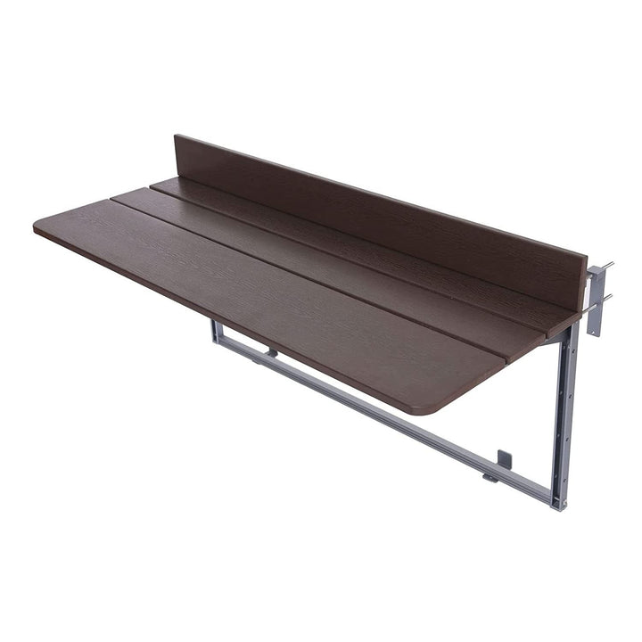 Gdmokle Klappbarer Balkonhängetisch Balkonklapptisch, 5-Fach höhenverstellbar, Aluminiumprofil-Tisch