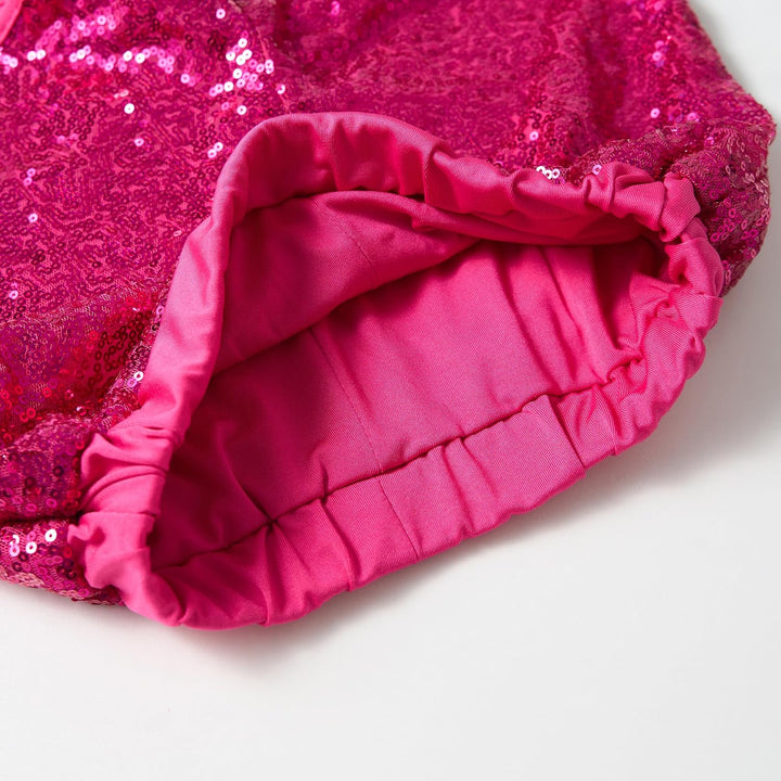 LOLANTA Mädchen Pailletten-Kostüm Hip Hop Dancewear Funkelndes Tanzkleid Gesetzt 5-6 Jahre Fuchsia,