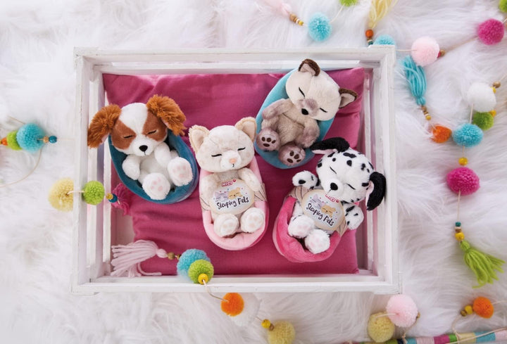 NICI 47893 Kuscheltier Körbchen 12 cm – Sleeping Pets Plüschtier Siam Mädchen, Jungen & Babys – Stof