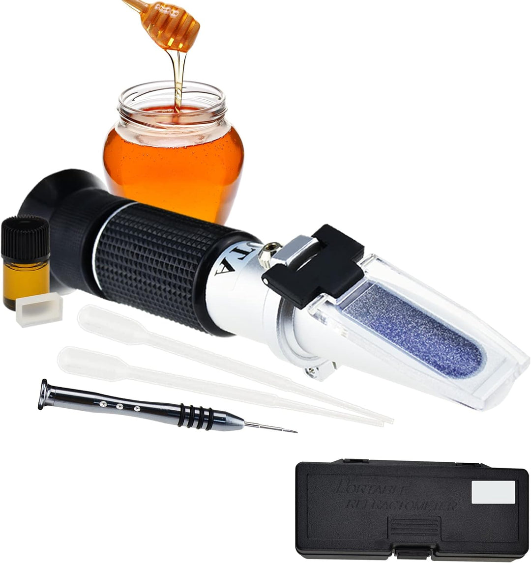 DANOPLUS Honig Feuchtigkeit 58~90% Brix Refraktometer mit ATC, Handheld Hoch Messung Angebot Zucker
