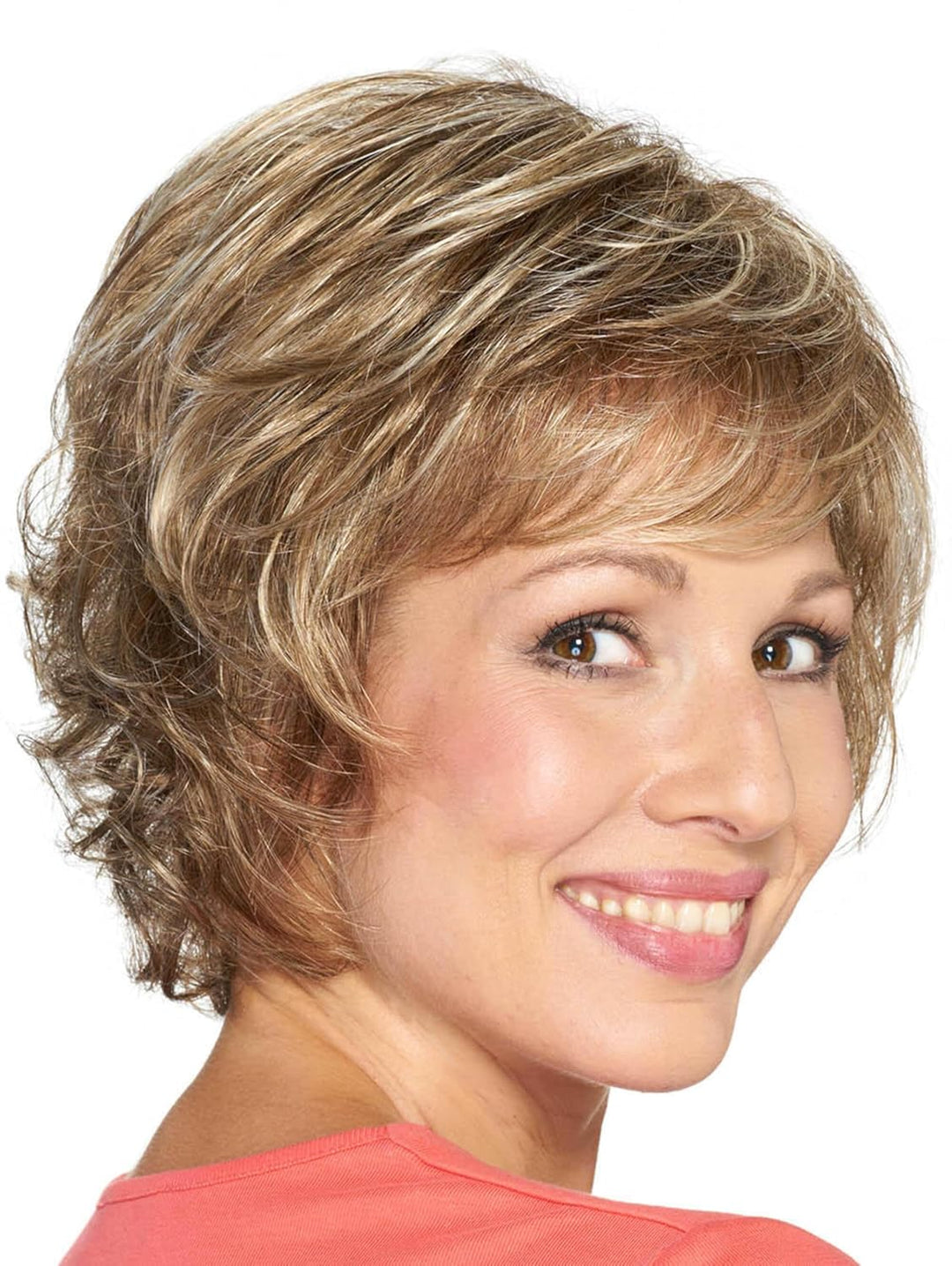Lofty Perücke Michelle aus hochwertigem Kunsthaar, wirkt wie Echthaar, in Dunkelaschblond/Lichtblond