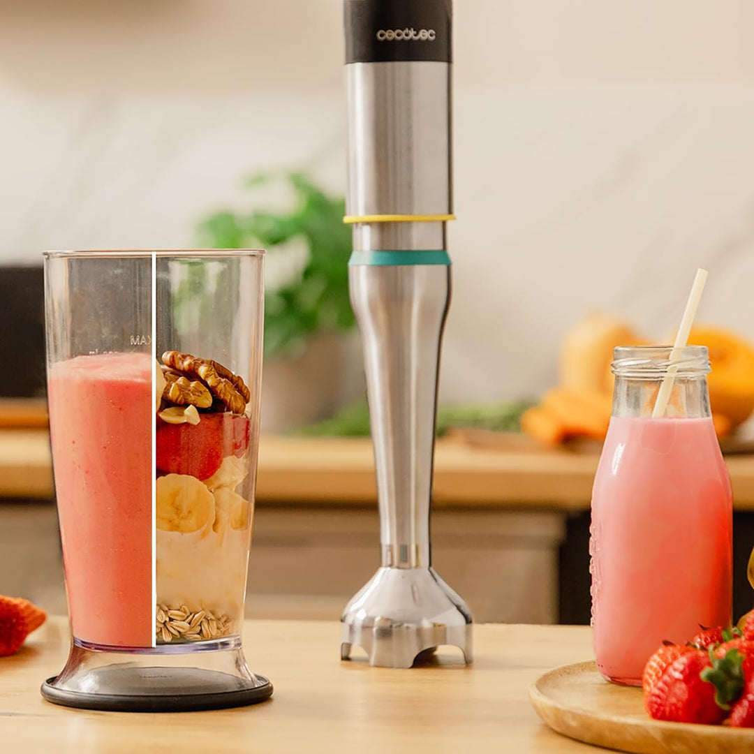 Cecotec Stabmixer Katana TotalDestroy 1200XL GY. 1200 W, 21 Geschwindigkeiten und Turbo, 4 Klingen m