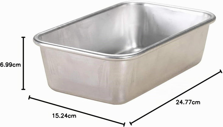 Nordic Ware Kastenform aus natürlichem Aluminium, L 22,9 cm, B 13,5 cm, H 7 cm, silberfarben, Silber