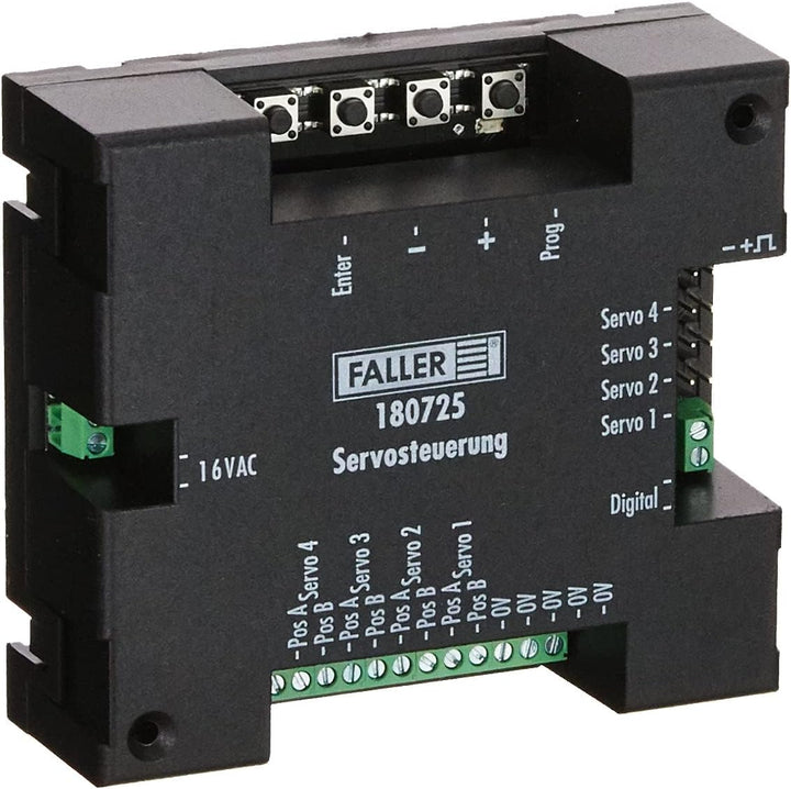 FALLER Servosteuerung für 4 anschliessbare Servos I Modelleisenbahn Zubehör H0 I Modelleisenbahn H0,