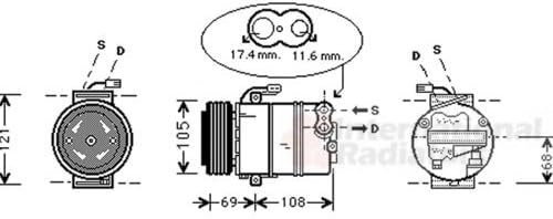VAN WEZEL 3700K316 Kompressor, Klimaanlage