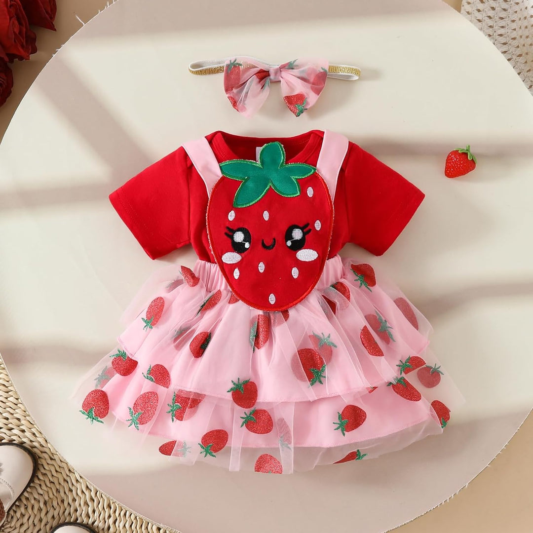 Baby Mädchen Kleidung für Neugeborene gerüschte Oberteile Sonnenblumen Hosenträgerröcke mit Stirnban