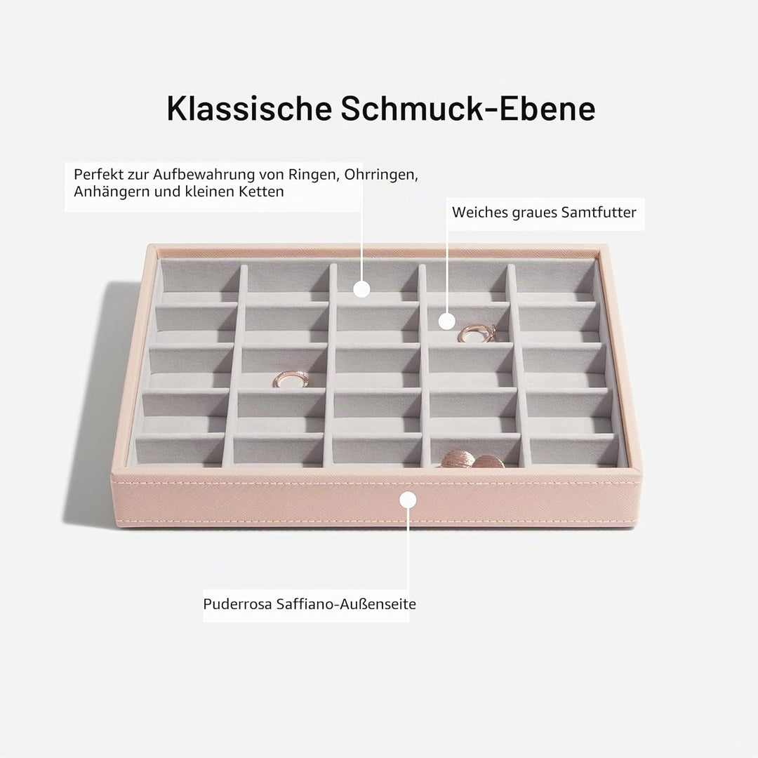 Stackers Blush Klassisch Schmuckschatulle - 3 Blush Pink &amp; Gold, Blush Pink &amp; Gold
