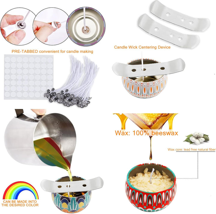 MAISITOO Kerzenherstellung Kit,DIY Kerzenherstellung Zubehör,Duftkerze Geschenke Set einschliesslich