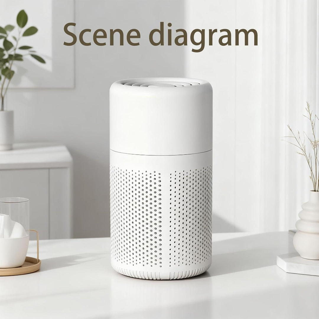 Luftreiniger Allergiker mit HEPA Luftfilter, Mini-Luftreiniger mit Aromatherapie fürs Schlafzimmer,