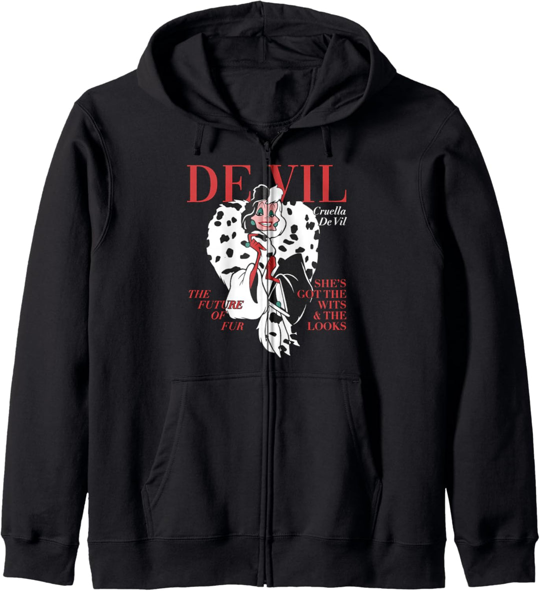 Disney Villains Cruella De Vil Magazine Cover Kapuzenjacke