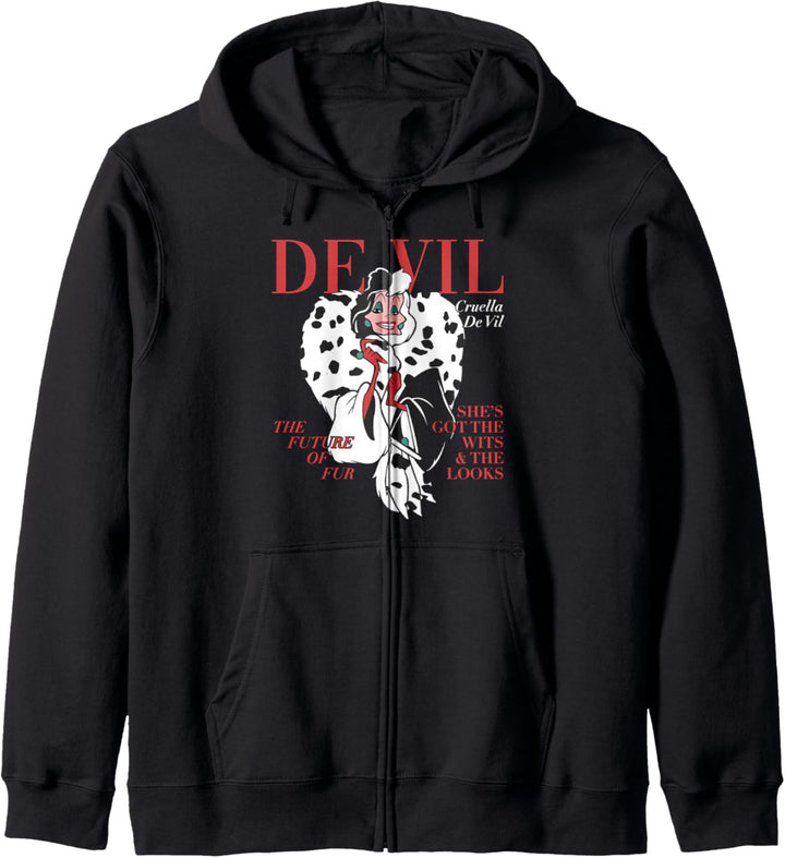 Disney Villains Cruella De Vil Magazine Cover Kapuzenjacke