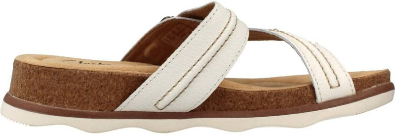 Clarks Damen Brynn Madi Flipflop 39 EU White Leather, 39 EU White Leather