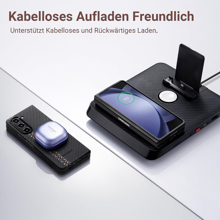 pitaka Ultradünne Hülle für Samsung Galaxy Z Fold 5 Leichte Handyhülle aus 600D Aramidfaser Kratzfes