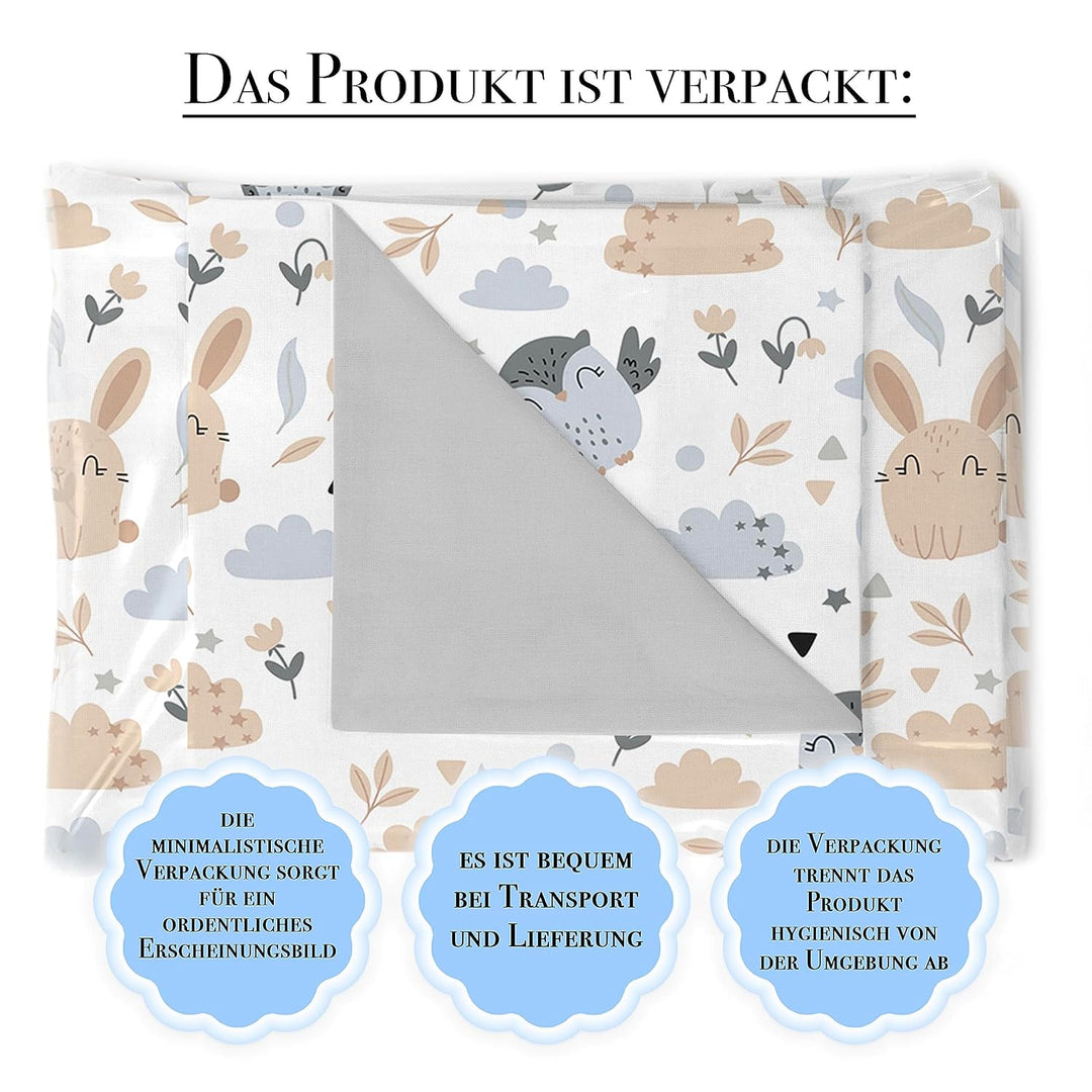 Amilian Kinder Bettbezug aus Baumwolle 100x135 - Weiche Bettwäsche für Kinderbett - Pflegeleichte Ki