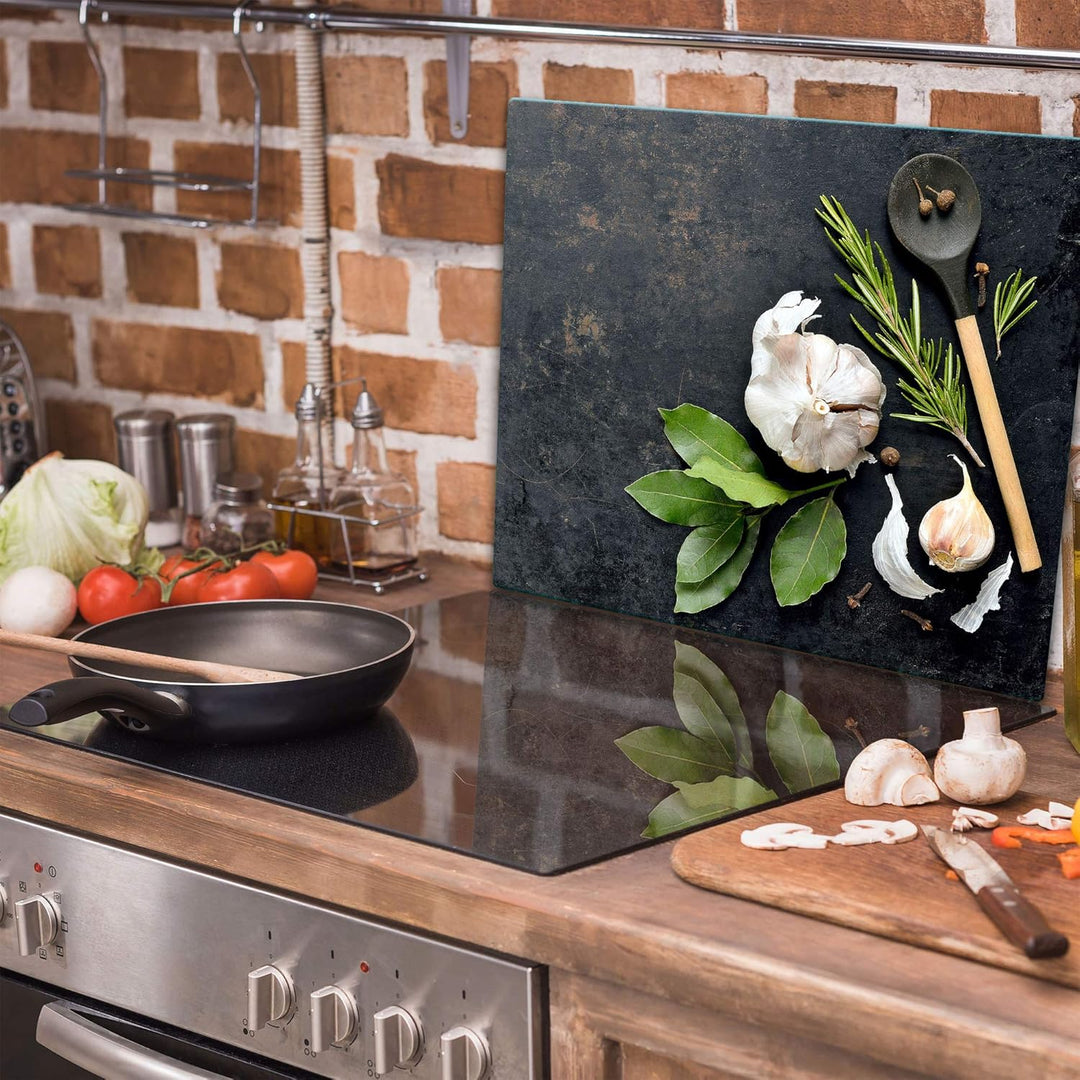 TMK ArtDeko Herdabdeckplatte 1 Teilig 60x52 cm - Spritzschutz Herdabdeckung – Herdschutz aus Sicherh