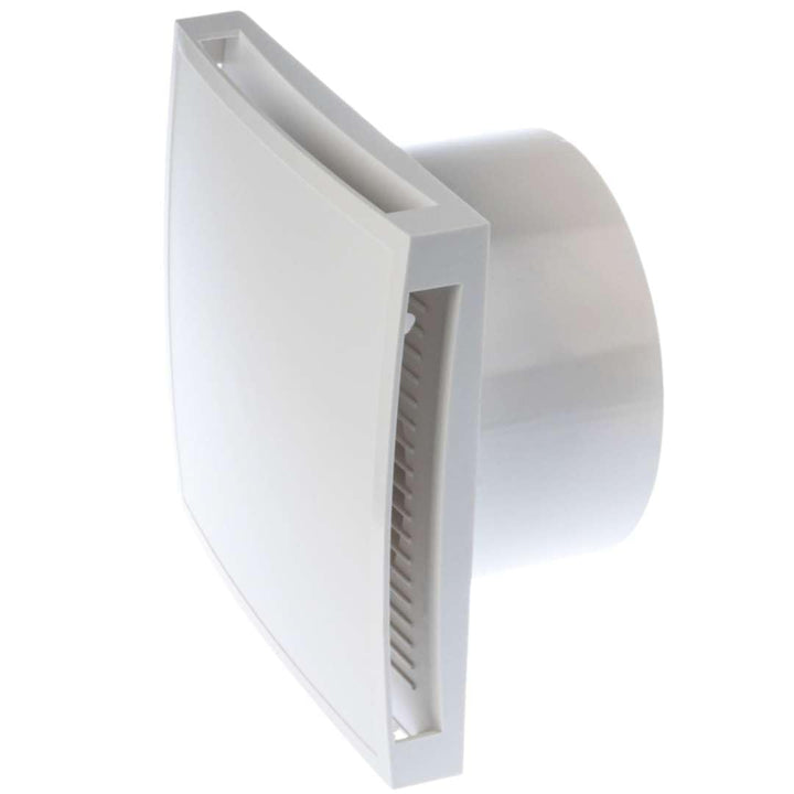 EUROPLAST Ø 150mm Bad-Lüfter mit Feuchtesensor und Timer - mit Weiss Front, Leise Ventilator Ø 150mm