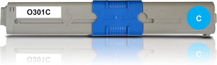 4 Toner kompatibel zu Oki 44973536 44973533 44973534 44973535 Schwarz, Cyan, Magenta, Gelb für C301