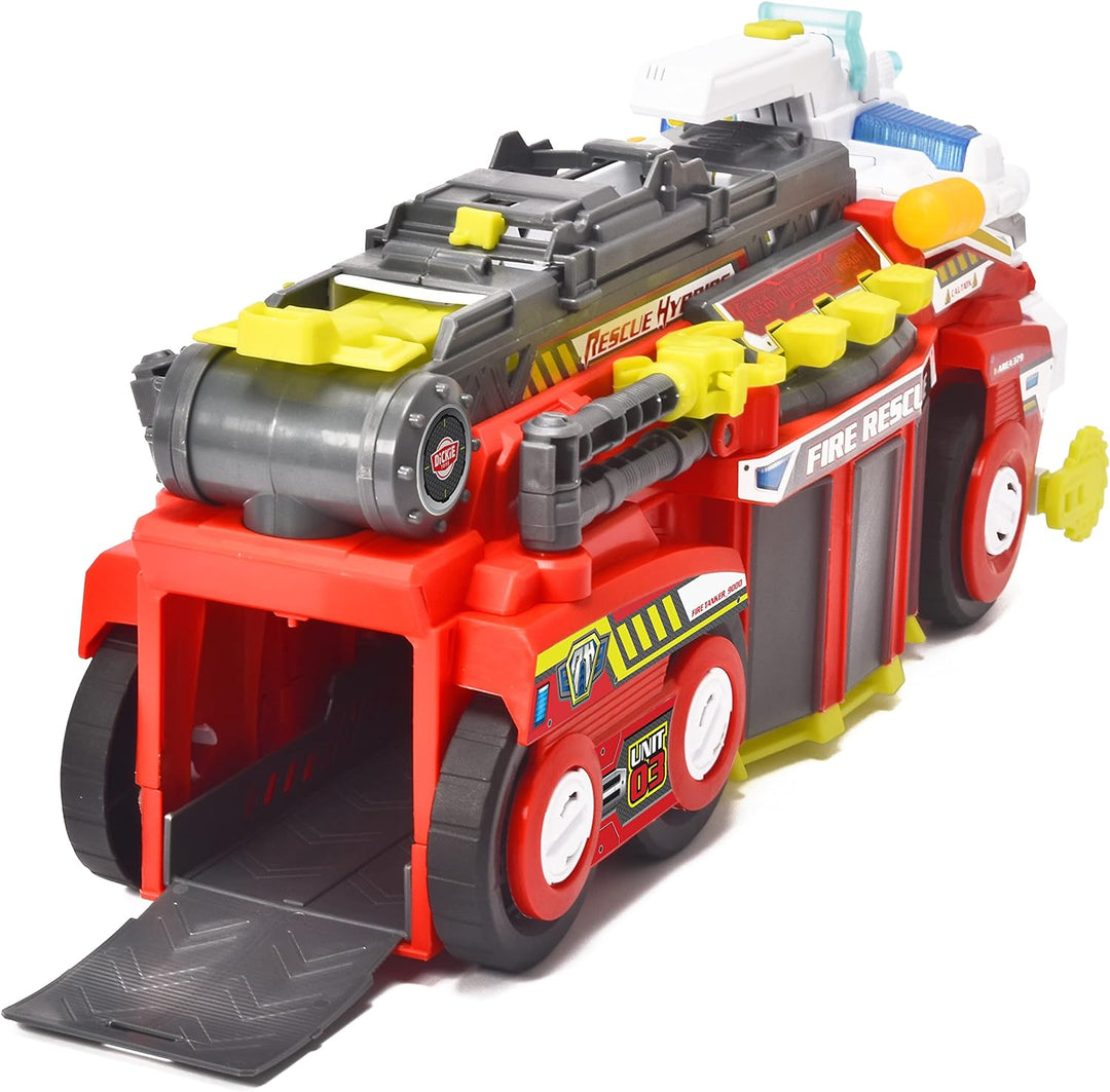 Dickie Toys Rescue Hybrids Feuerwehrauto gross (55 cm) - Rescue Hybrids Feuerwehrauto für Kinder mit