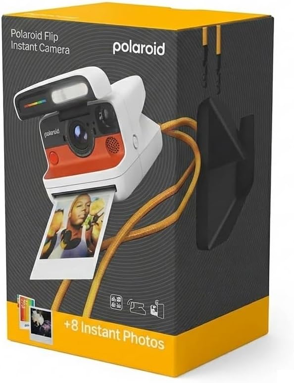 Polaroid Everything Box Flip Sofortbildkamera, analog, Format 79 x 79 mm, weiss, mit Bluetooth & Fil