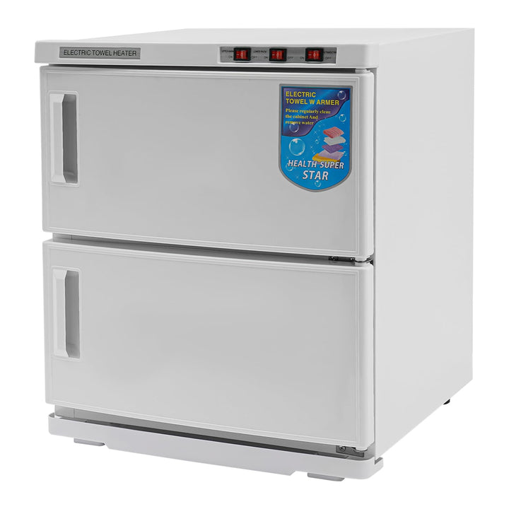 Handtuchwärmer 50L 2-stufig 412W 70°C Elektrischer Kompressenwärmer aus Edelstahl mit Tropfplatte un
