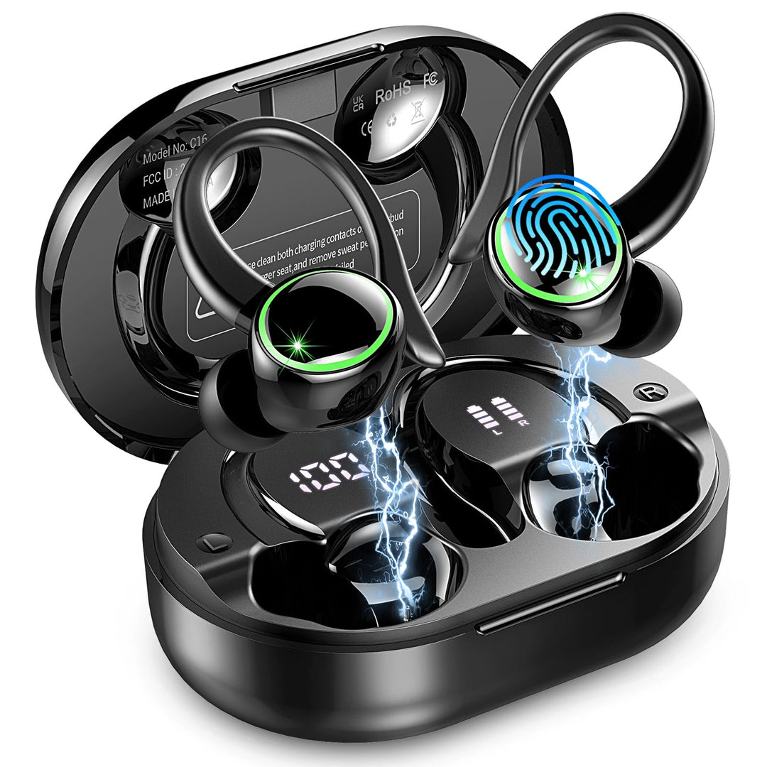 Bluetooth Kopfhörer Sport, Kopfhörer Kabellos Bluetooth 5.4 mit ENC Noise Cancelling und 4 HD Mics,