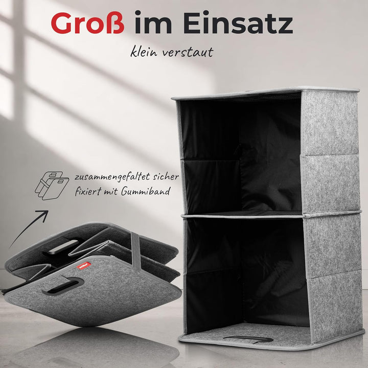 Achilles Auto-Faltbox XL - Kofferraumtasche Mit Grossem Stauraum - Grosse Filz-Einkaufstasche - Aufb