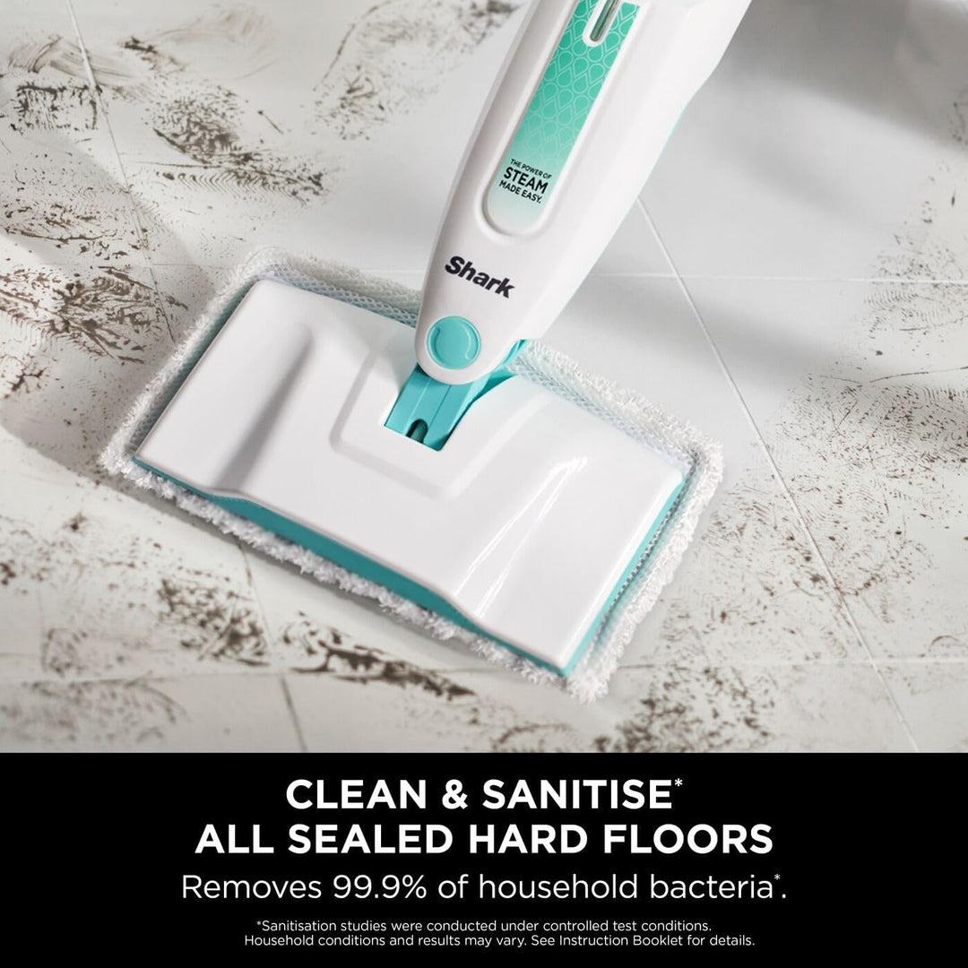 Shark Steam [S1000UK] Pocket Mop, White & Green Dampfreiniger, weiss, Dampfreiniger