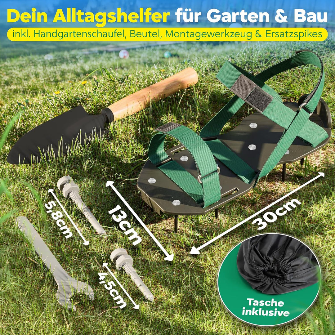 Caveon® Premium Nagelschuhe – Rasenbelüfter & Estrichschuhe mit Klettverschluss für sichtbar dichter