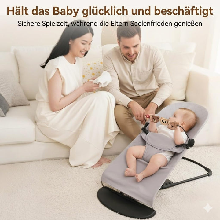 Spielzeug für Babywippe, kompatibel mit Baby Björn Bouncer Balance Soft &amp; Bliss, drehbare Holzspielz