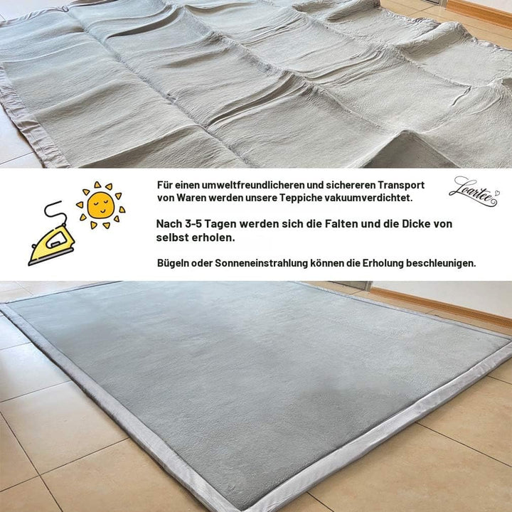 Loartee korallen Samtmatte, Teppich, als Krabbeldecke fürs Kind, Yogamatte und Übungsauflage geeigne