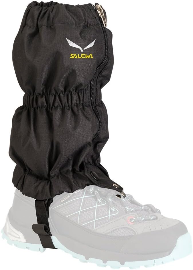 SALEWA Kinder Gamaschen Junior Gaiter Einheitsgrösse Schwarz, Einheitsgrösse Schwarz