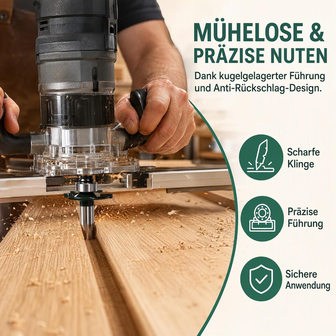 FräSer FüR OberfräSe ScheibennutfräSer FräSer FüR OberfräSe 8mm Schaft 4 StüCk 2 Mm,3 Mm,4 Mm,5 Mm M