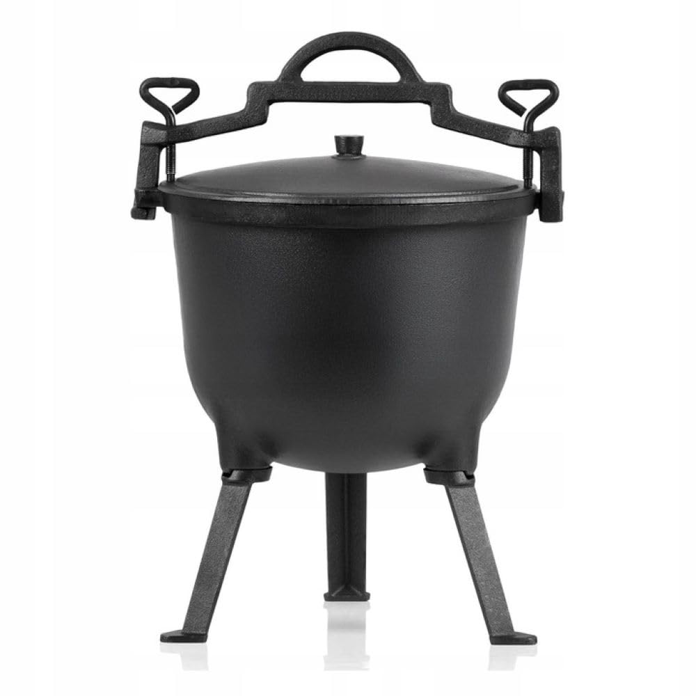 Valle Verde Kessel, Feuertopf, Gulaschkessel, Schmortopf, Jagdkessel, Dutch Oven - Auf 3 Füssen, Mit