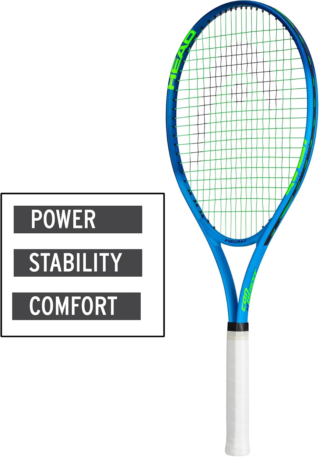 HEAD Ti. Conquest Tennis Racket - Pre-Strung Head Light Balance 27 Inch Racquet blau 4.25, blau 4.25