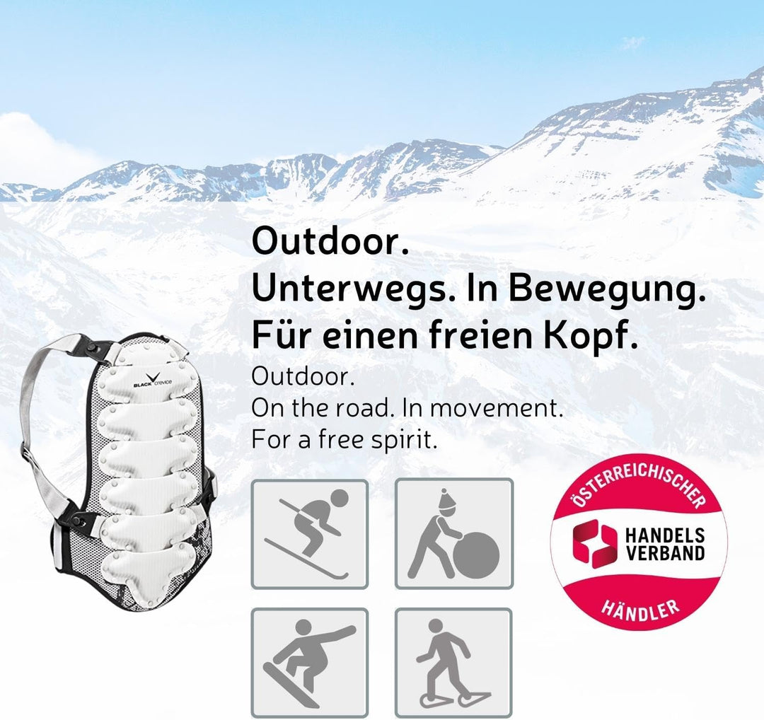 Black Crevice Rückenprotektor für Kinder, Jugendliche &amp; Erwachsene I Atmungsaktiver &amp; ergonomisch ge