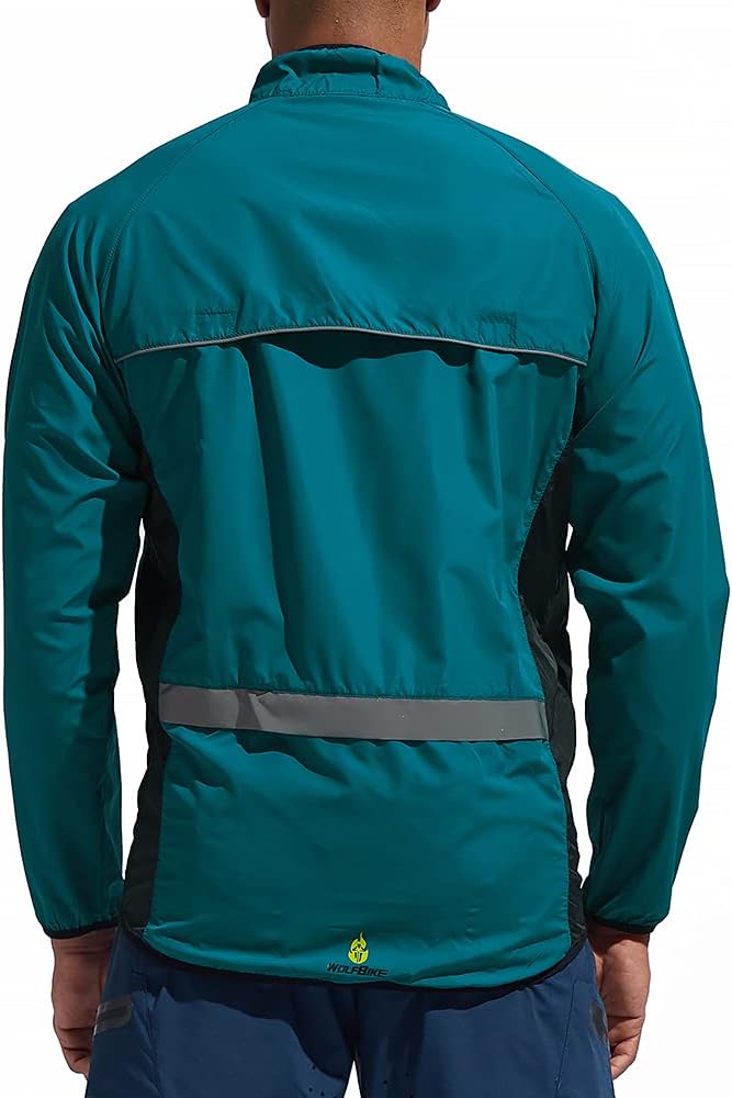 WOSAWE Herren-Fahrradjacke Winddichte wasserdichte MTB Mountainbike Jacket Für Radfahren, Joggen & W